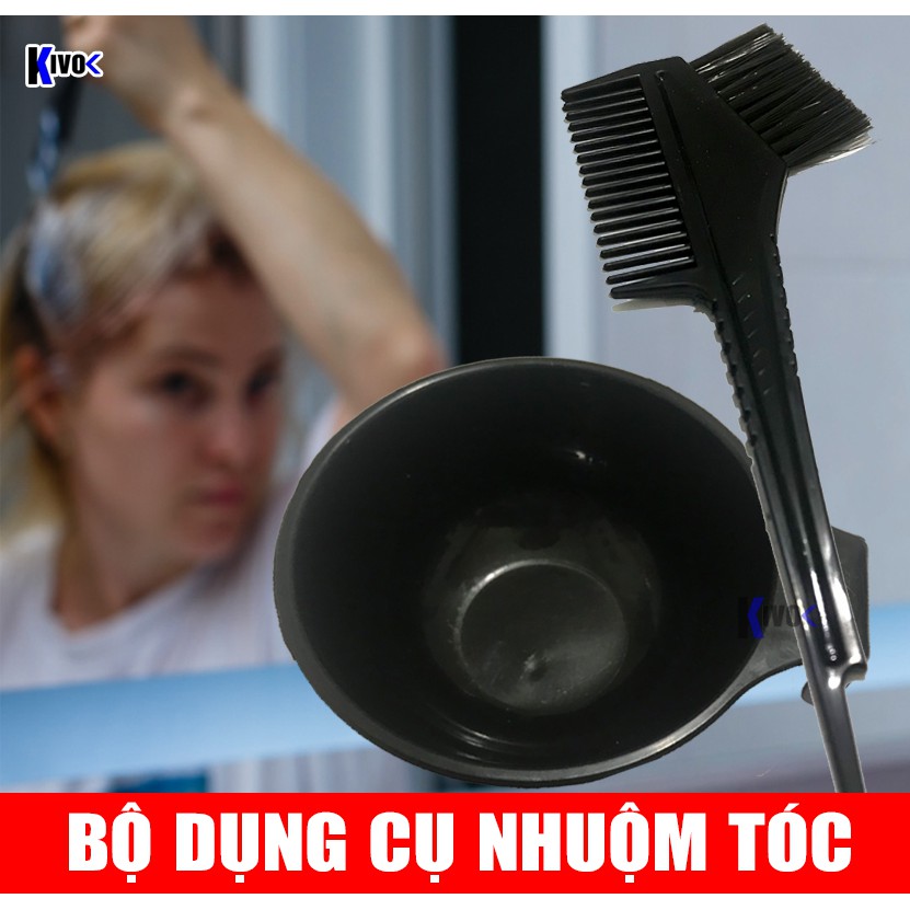 Chén và cọ - dụng cụ làm tóc ( nhuộm, uốn, duỗi..)