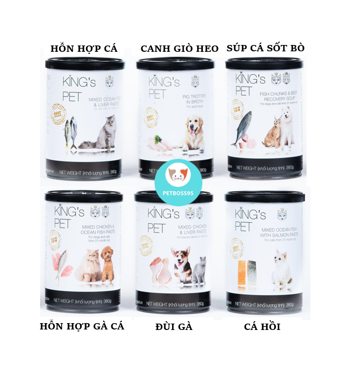 1 THÙNG PATE KING PET CHO CHÓ MÈO LON 380GR (24 LON)