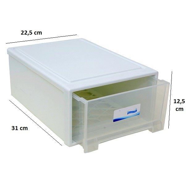 Hộp đựng giầy xếp tầng ngăn kéo nhựa PP đa năng cao cấp Homestar S (Trắng) BT250