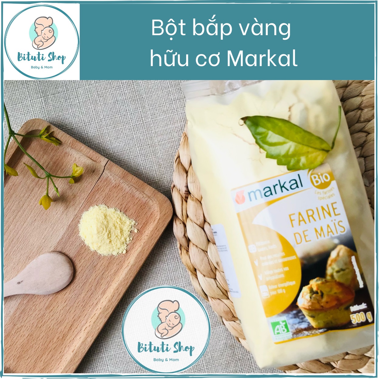 Bột bắp hữu cơ markal hoặc bob's red mill - tách lẻ 100gr hoặc nguyên gói
