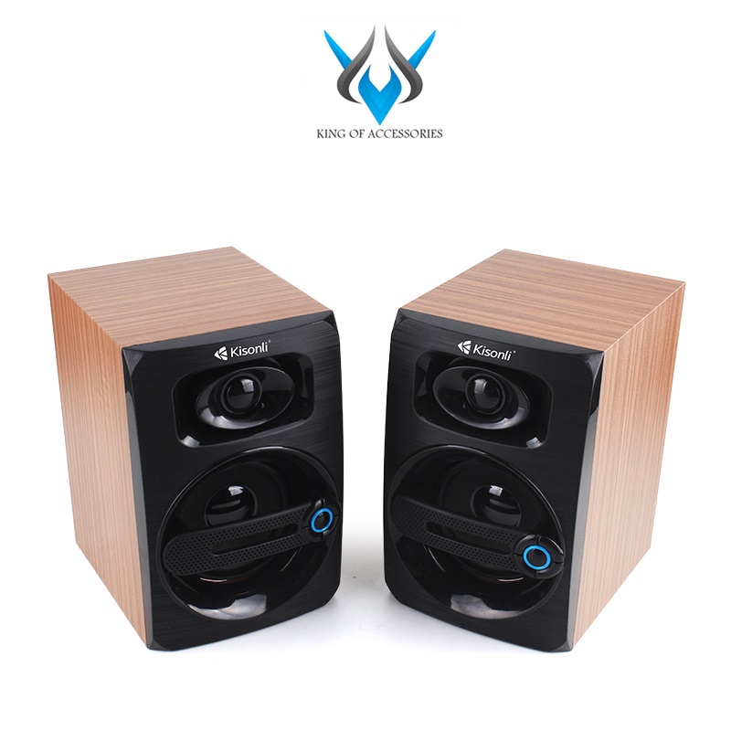 Loa vi tính 2.0 Kisonli T-010 loa giả gỗ cực đẹp - Hãng phân phối chính thức - Nhất Tín Computer