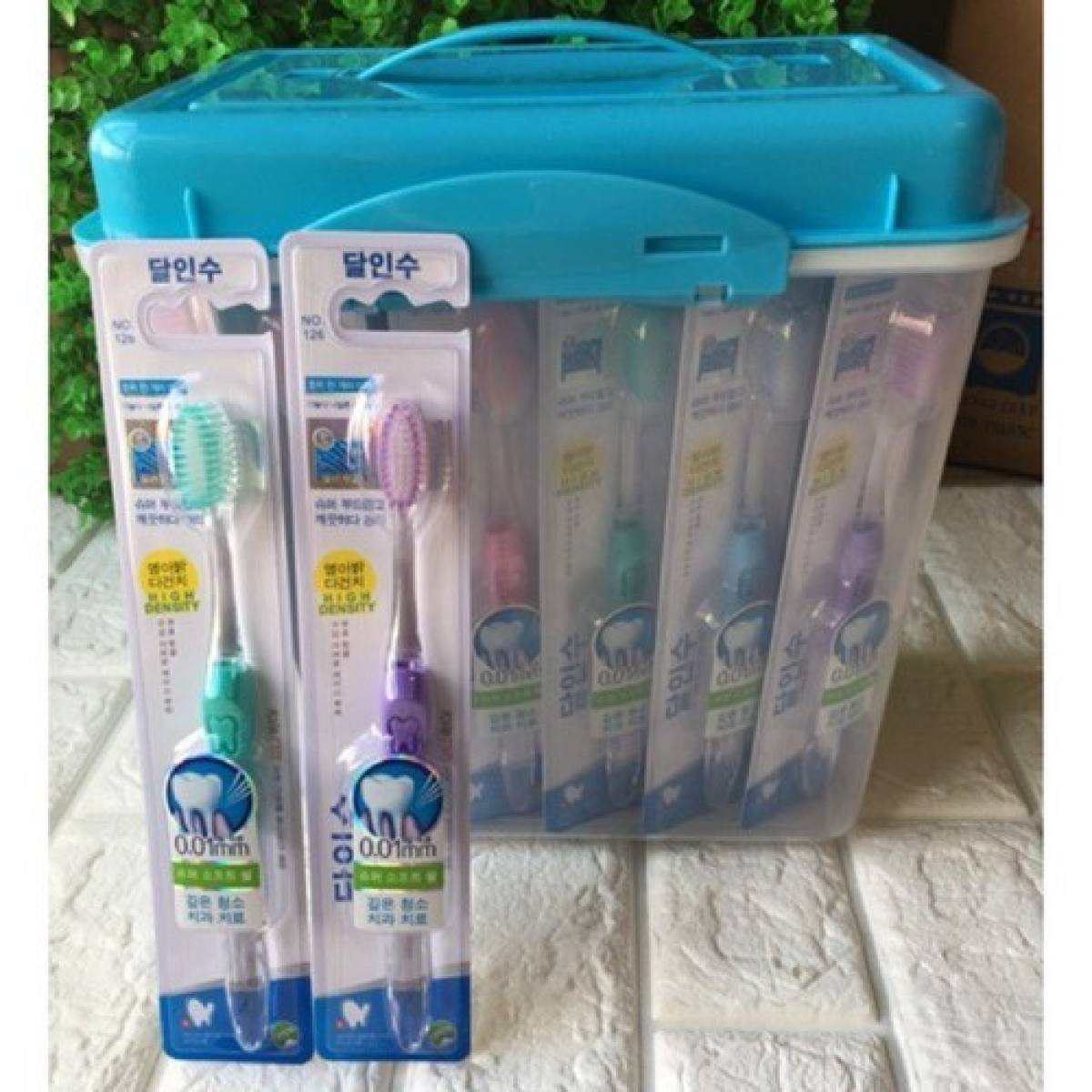 Hộp 45 bàn chải đánh răng than tre cao cấp hàn quốc no126