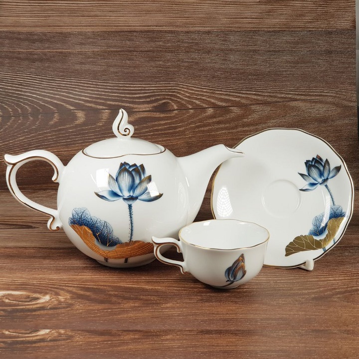 Bộ ấm trà gốm sứ Minh Long - bộ ấm trà Minh Long