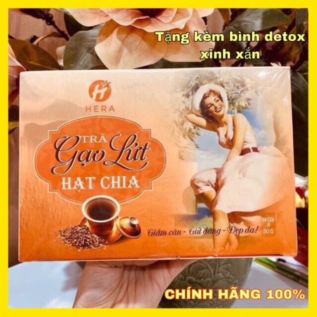 TRÀ GẠO LỨT HẠT CHIA HERA [ TẶNG BÌNH ]