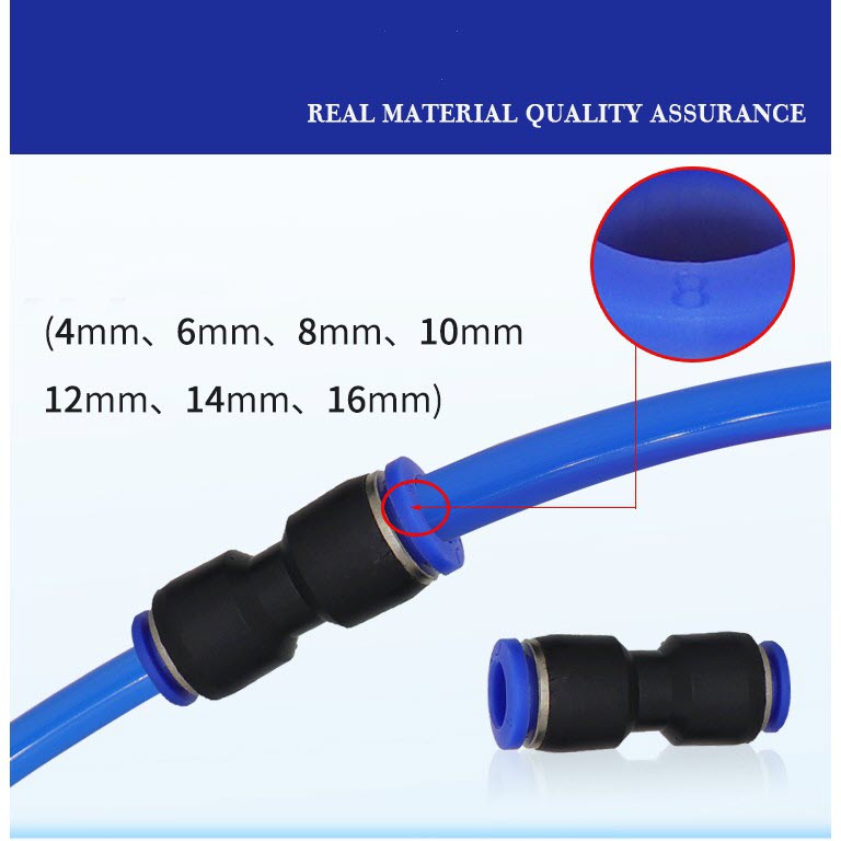 Măng xông, Đầu nối thẳng cắm nhanh ống hơi khí nén, ống nước phun sương, tưới cây - HTL Shop