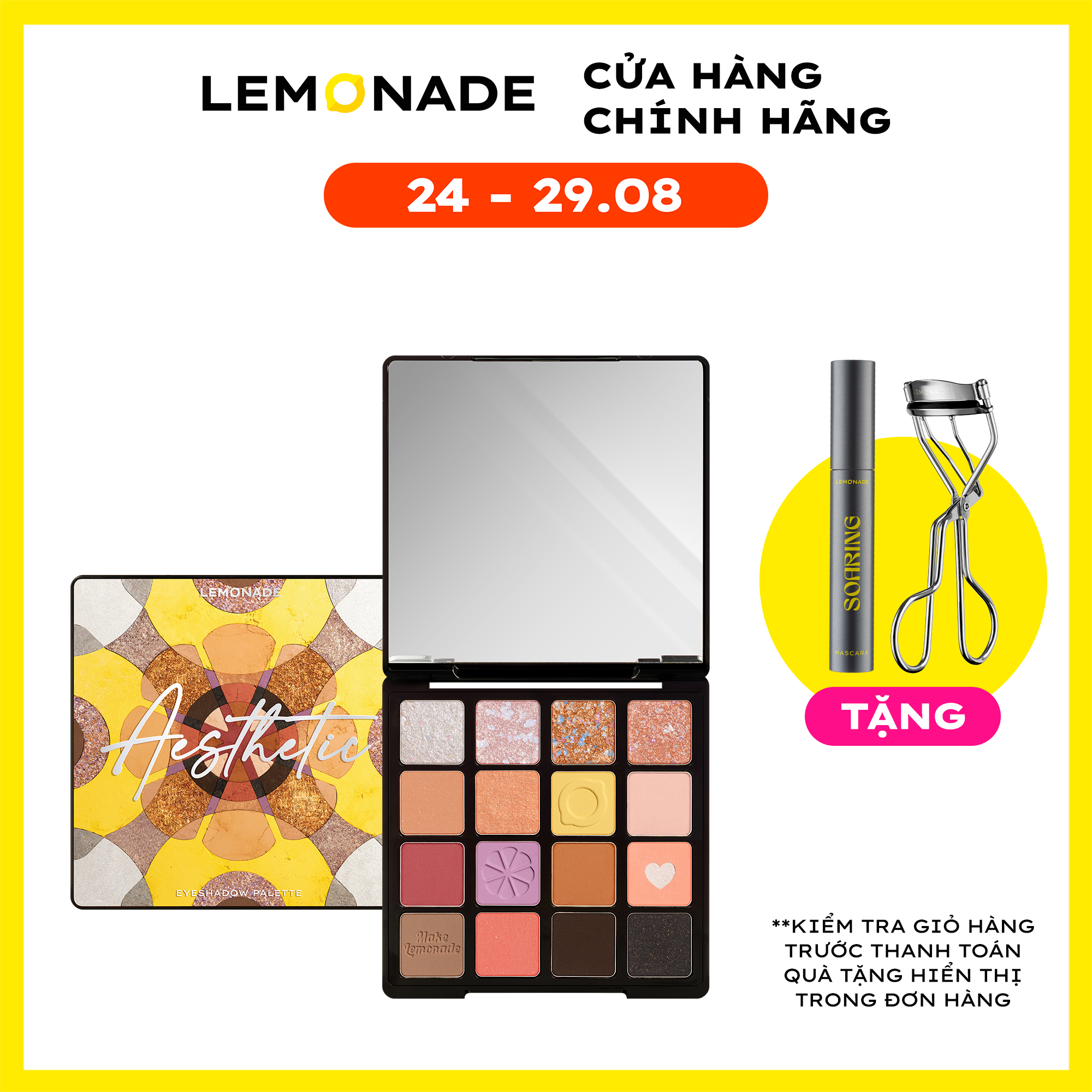 Bảng phấn mắt Lemonade Aesthetic Eyeshadow Palette Version 2 20.8g
