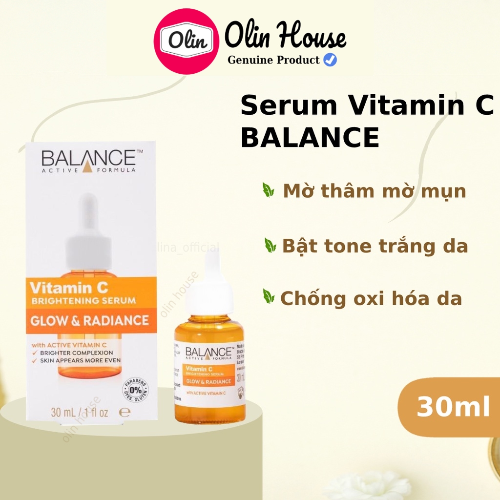 Serum Balance Vitamin C 30ml Trắng da giảm thâm giảm mụn - Olin House