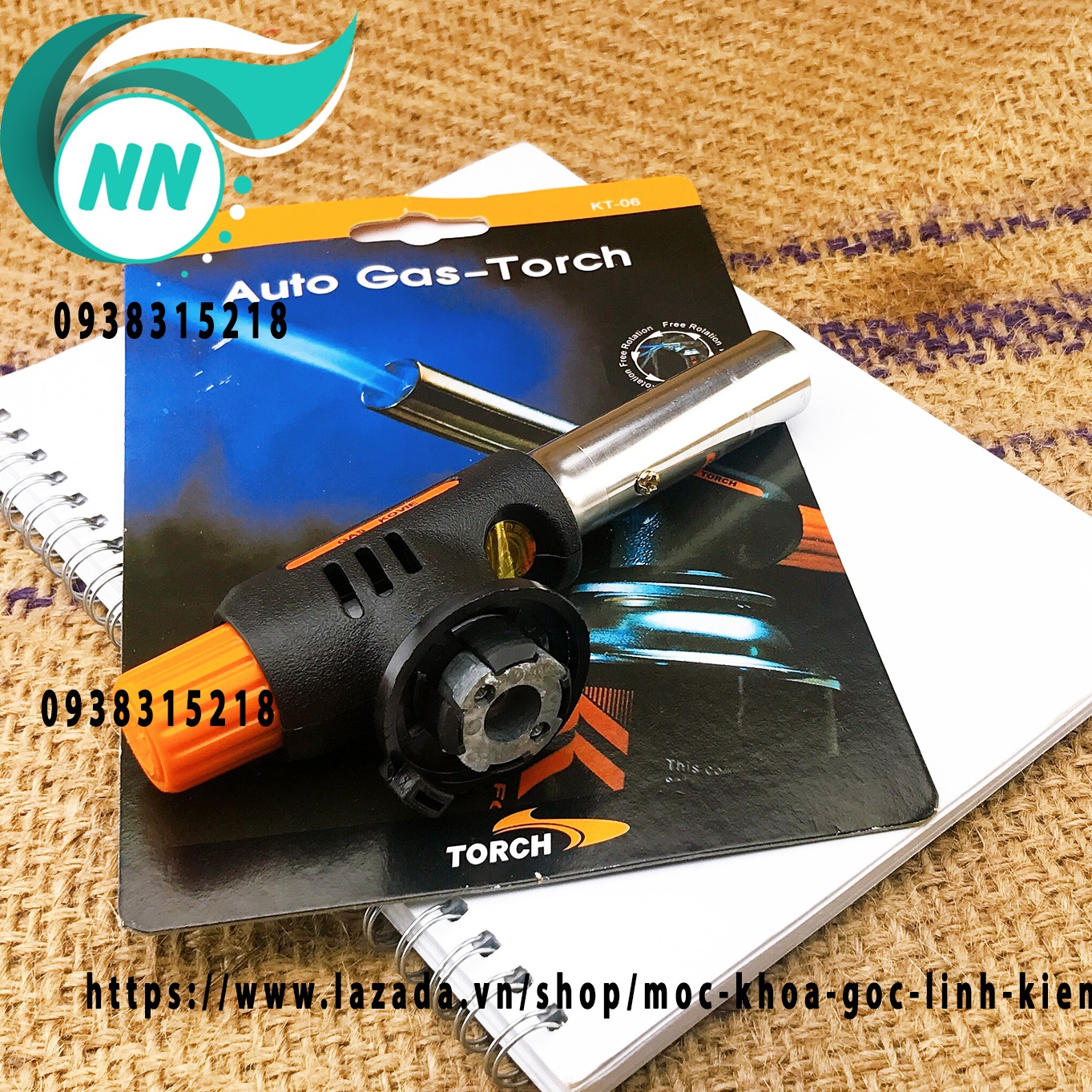Đèn khò gas auto torch kt-06 15 x 6 cm