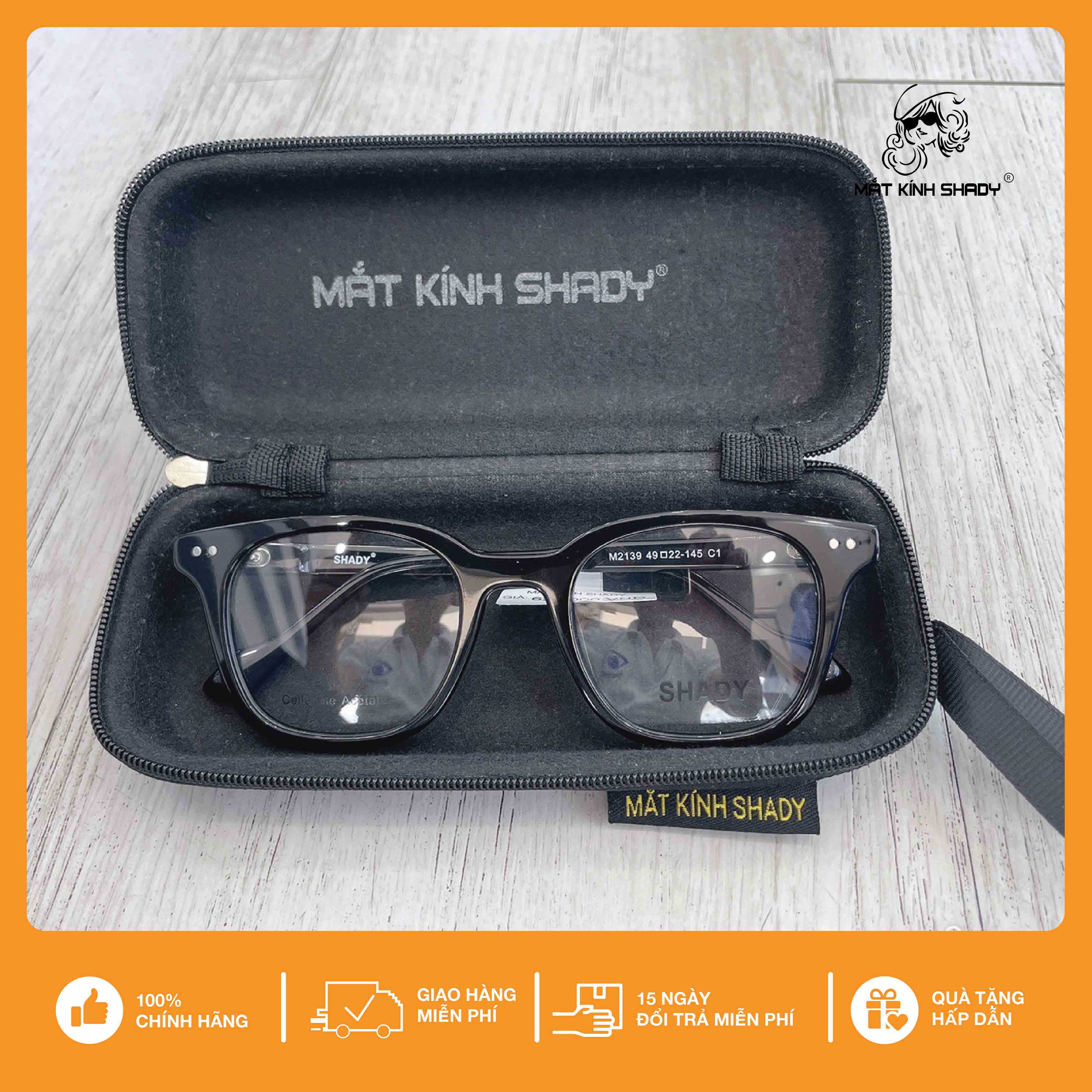 Hộp Đựng Gọng Kính Bằng Vải SHADY (Màu jean)