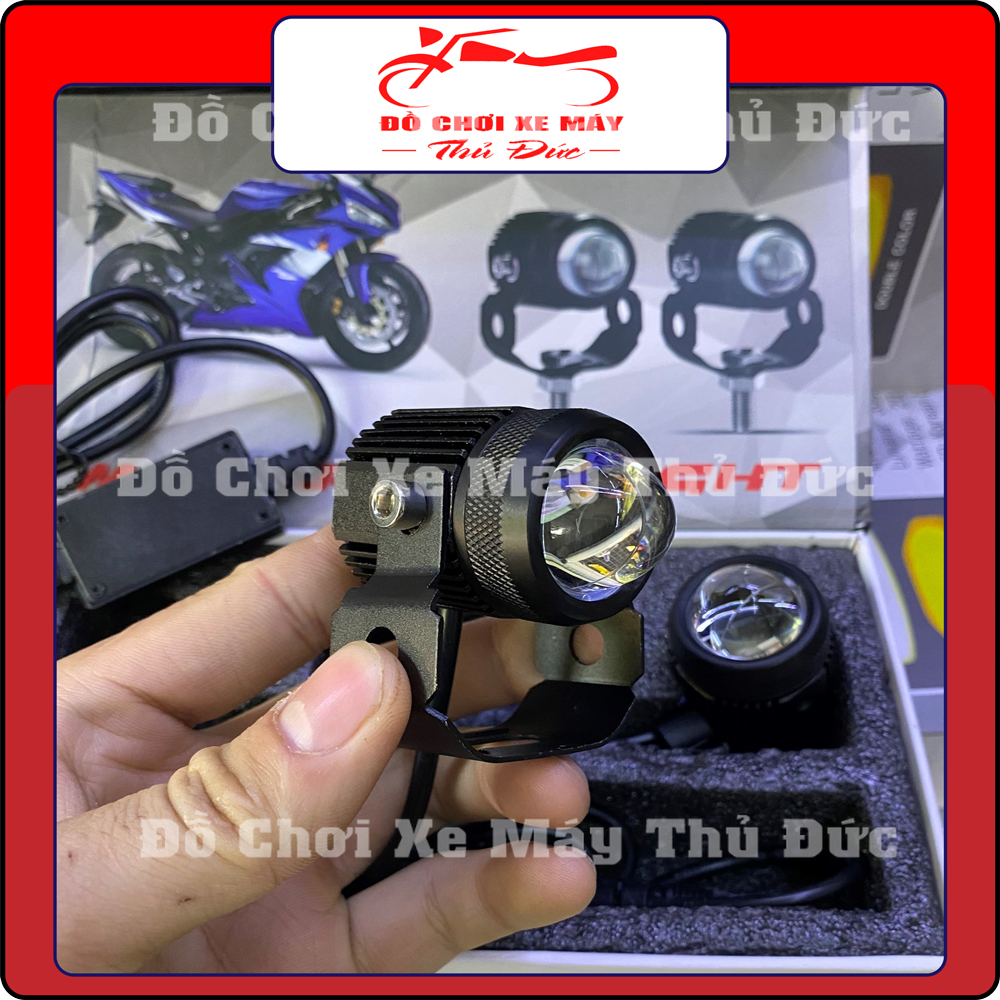 Đèn trợ sáng mini cost vàng - pha trắng gom ánh sáng hàng loại 1