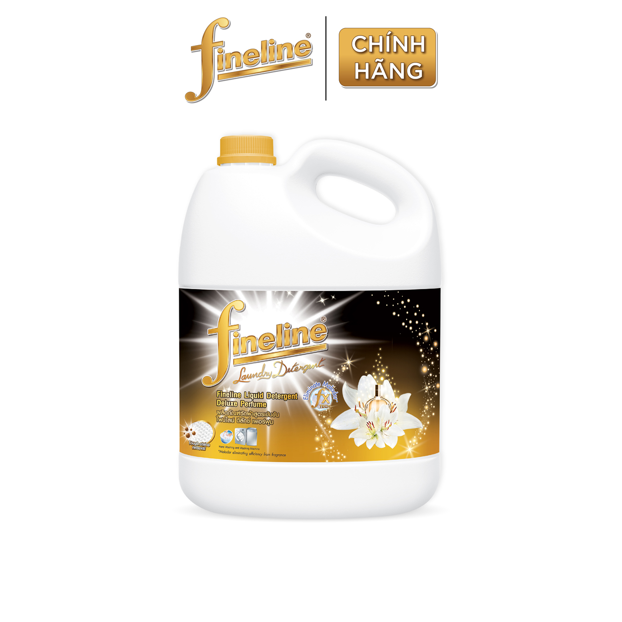Nước giặt fineline đậm đặc hương nước hoa cao cấp can 3000 ml.
