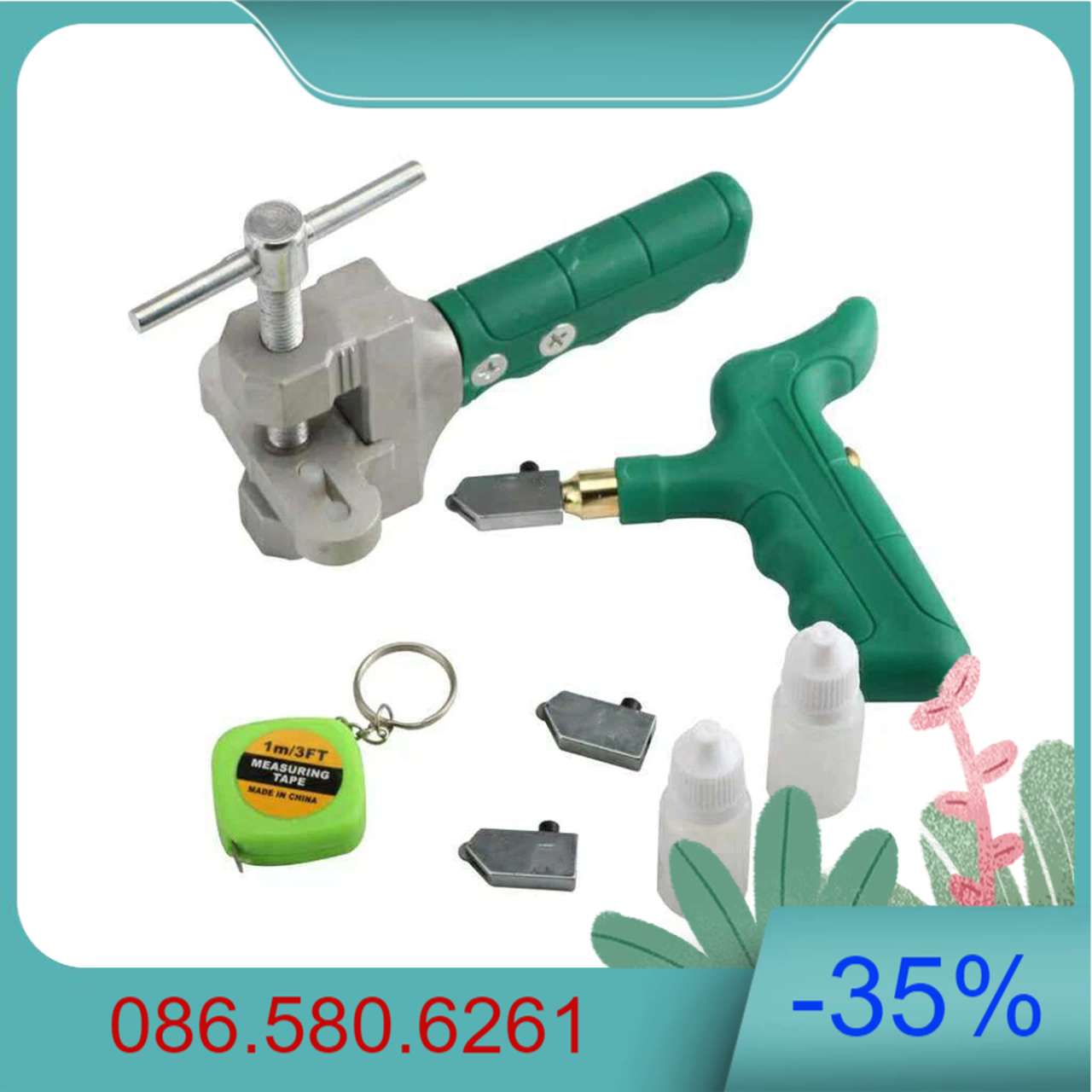Bộ dụng cụ cắt gạch men cắt kính