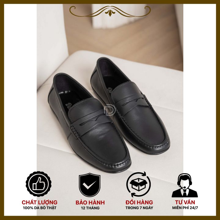 Giày da bò đai rỗng l022 - xưởng giày chu hải nam 2 màu có size to 37-45