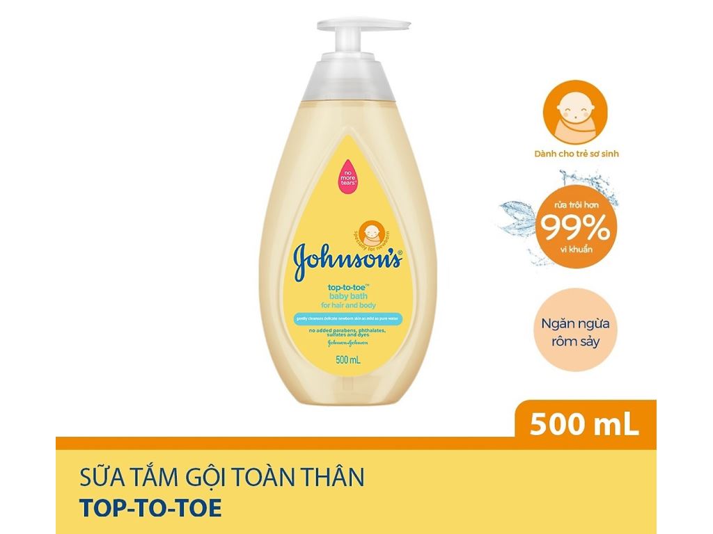 Tắm gội toàn thân cho bé Johnson's Baby 500ml