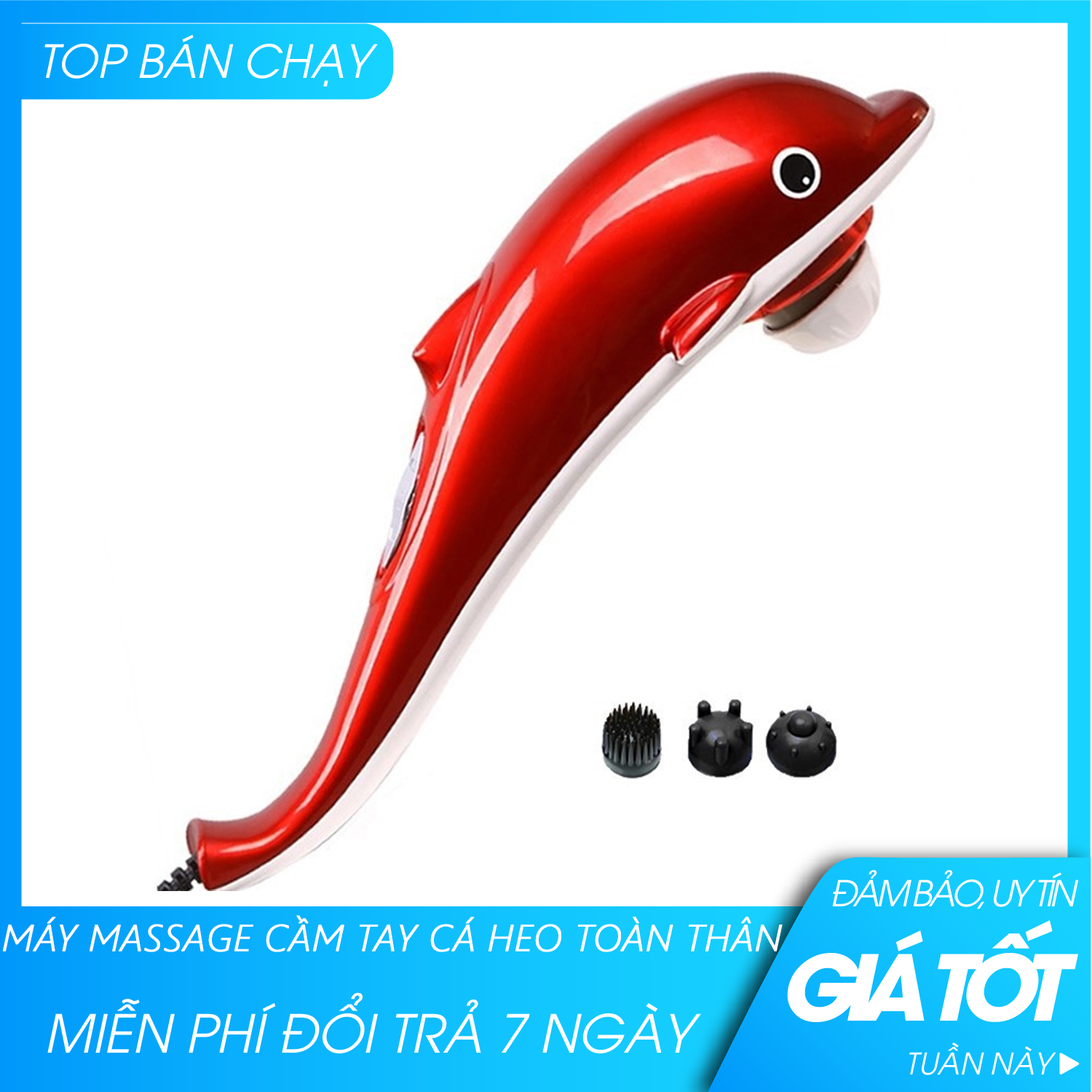 ( SẢN PHẨM CHẤT LƯỢNG ) Máy massage - máy massage cầm tay cá heo - máy matxa cá heo DOLPHIN JB-4002B, máy massage cầm tay - massage toàn thân - Hỗ trợ đổi trả 7 ngày