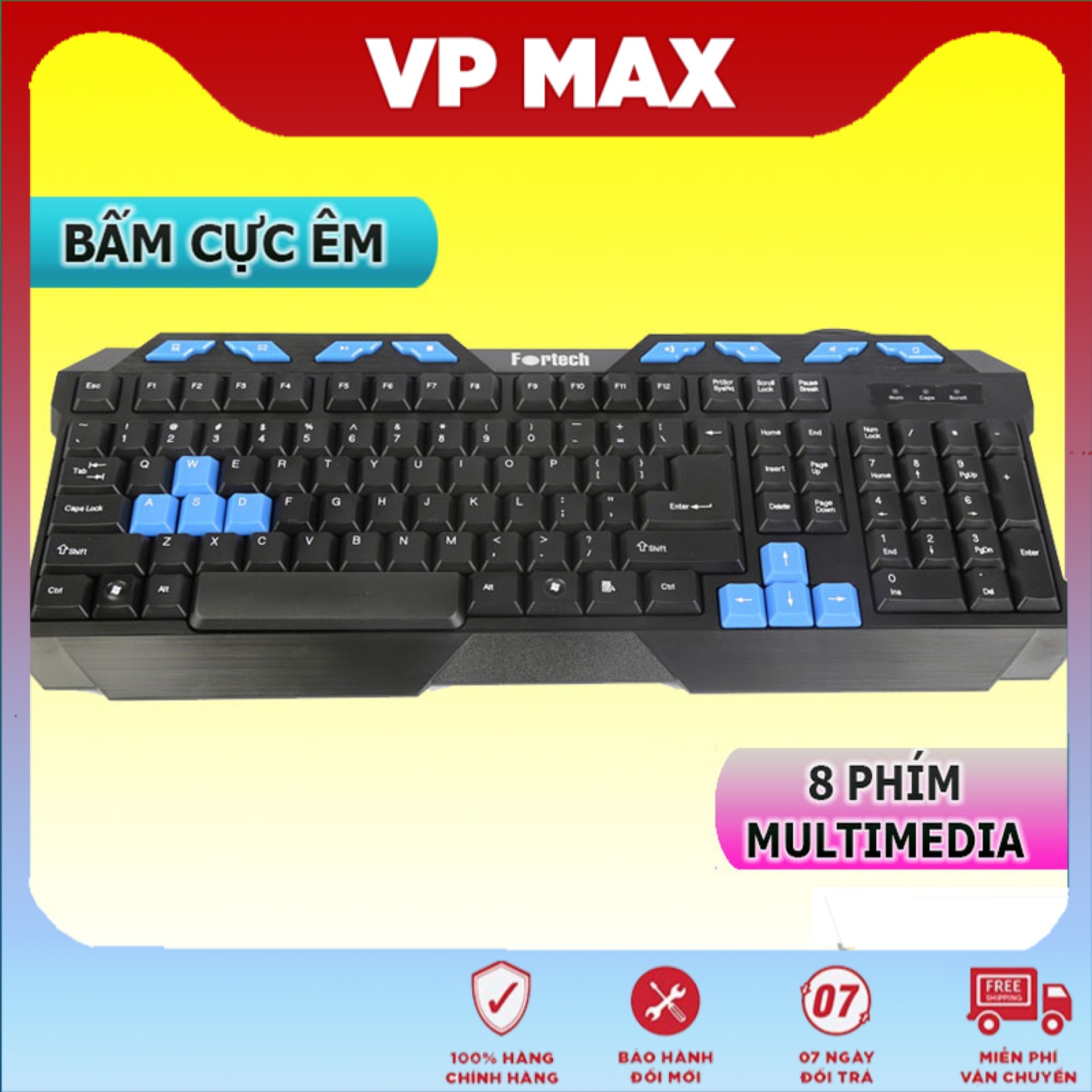 Bàn phím máy tính Fortech KB 132 cao cấp - vpmax