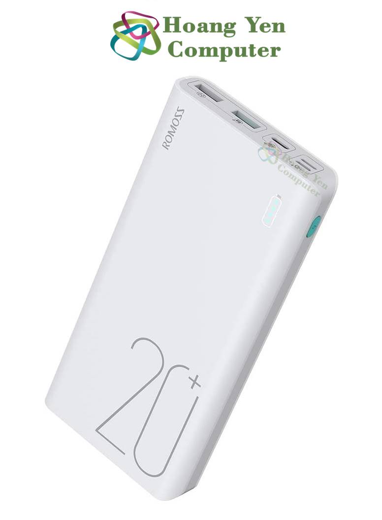 [HCM][MẪU MỚI] Sạc Dự Phòng Romoss Sense 6+ 20000mAh (Sạc nhanh 18W QC3.0 PD 18W) - BH 1 Năm - Hoàng Yến Computer