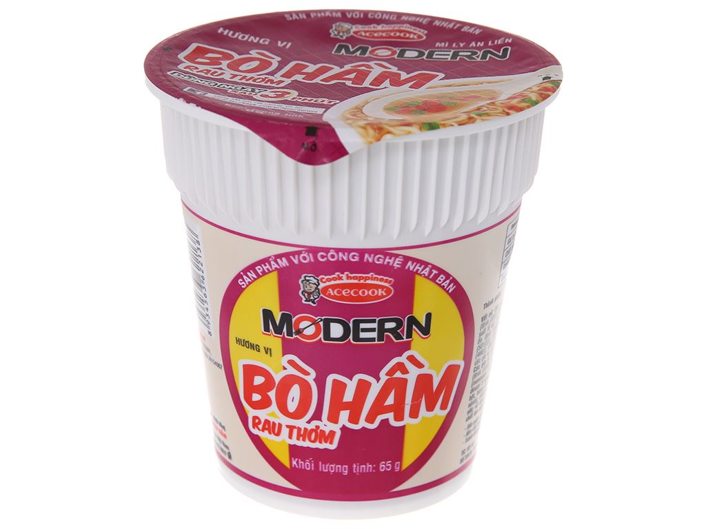 Thùng12/ 24 ly mì modern bò hầm rau thơm 65g 22138