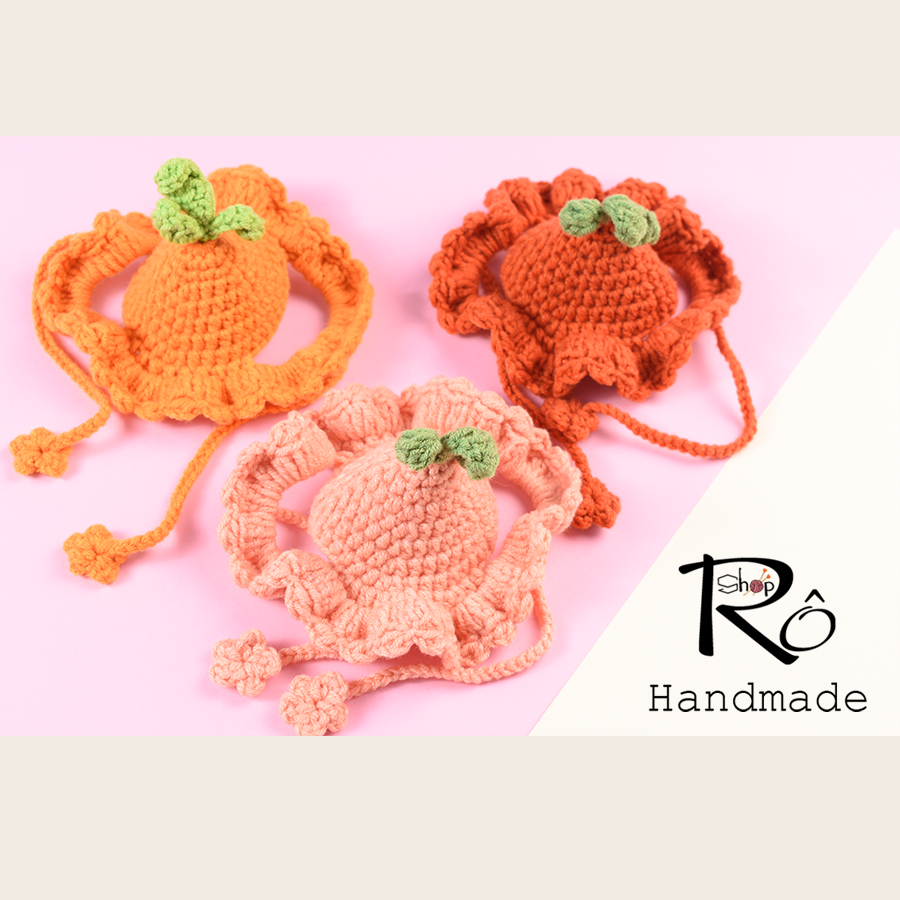 Mũ cà rốt cho mèo, cún, mũ len Handmade cho thú cưng dễ thương [Hàng sẵn]