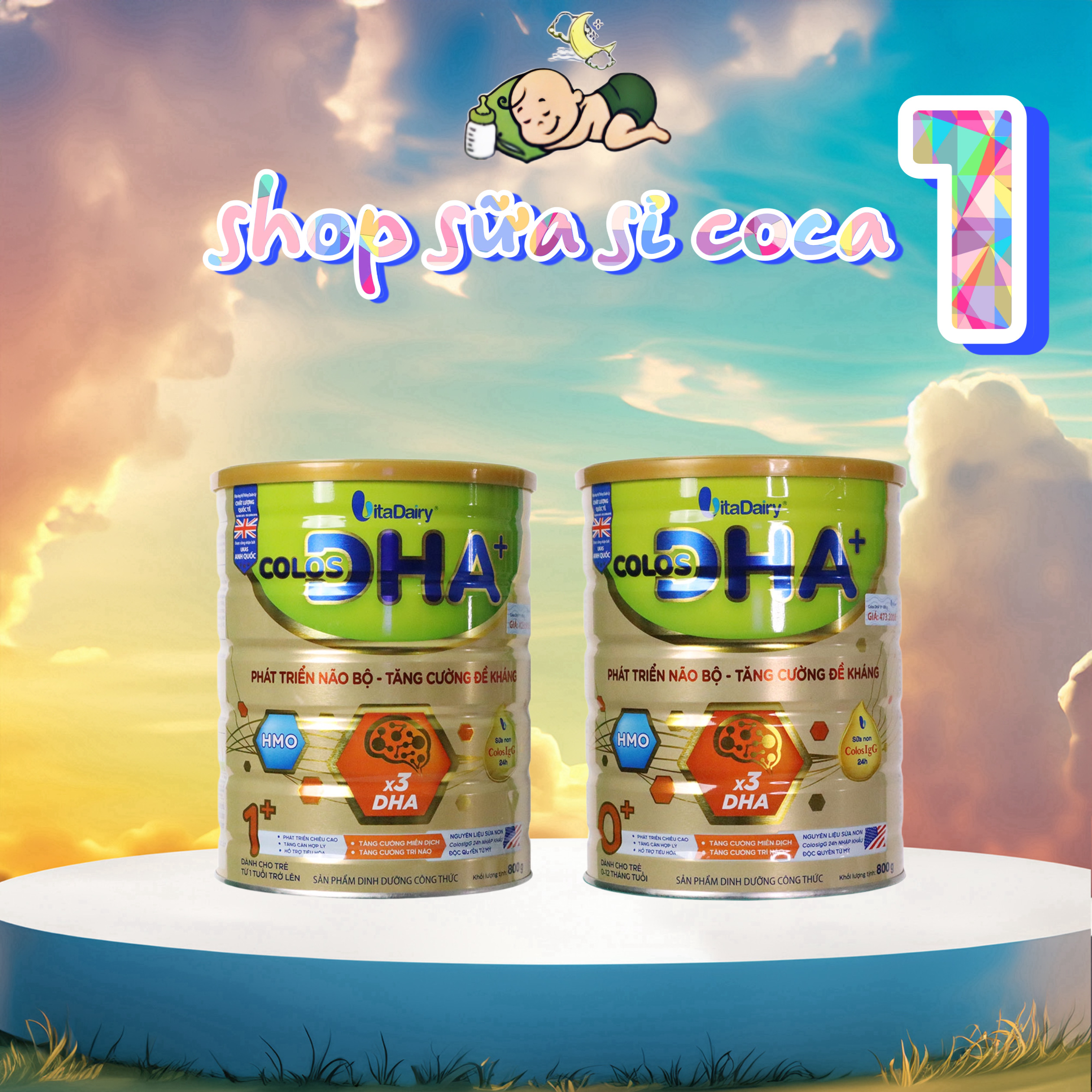 Vitadairy-Sữa Colosbaby DHA 0+,1+ 800gr - Vitadairy (Mã Qr đầy đủ tích xu 20%)
