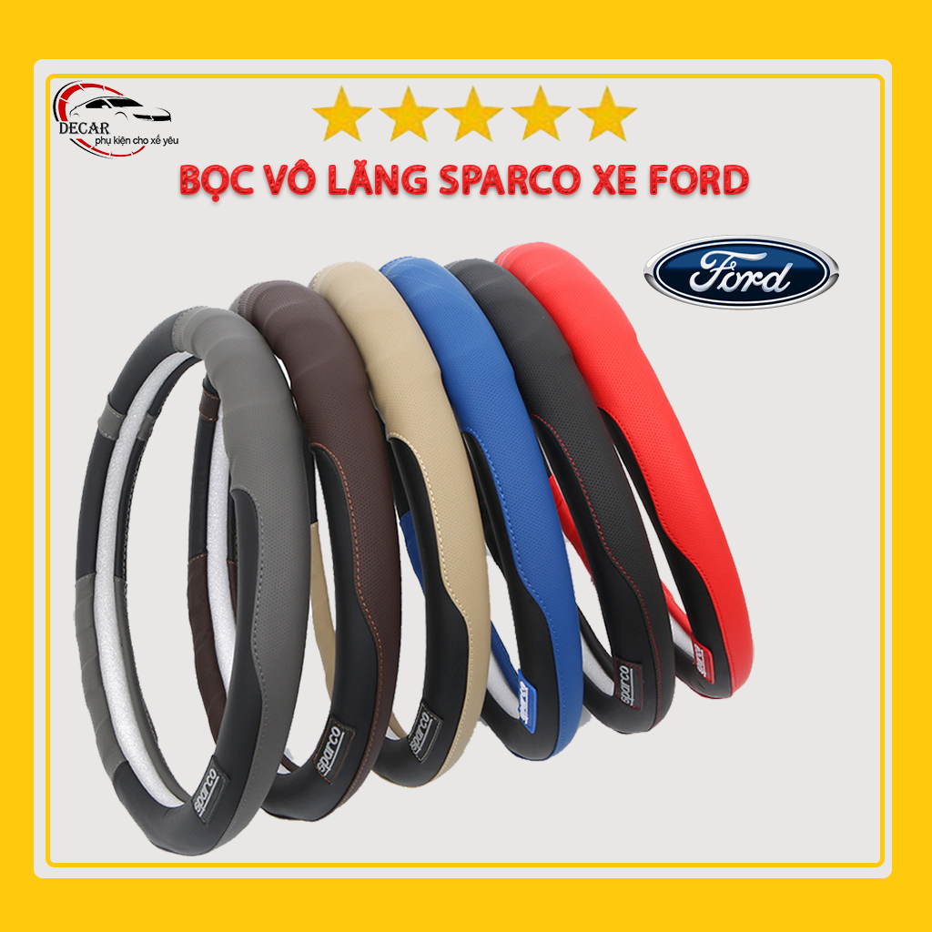 Steering wheel car Ford, wrap leather steering wheel Sparco car Ford