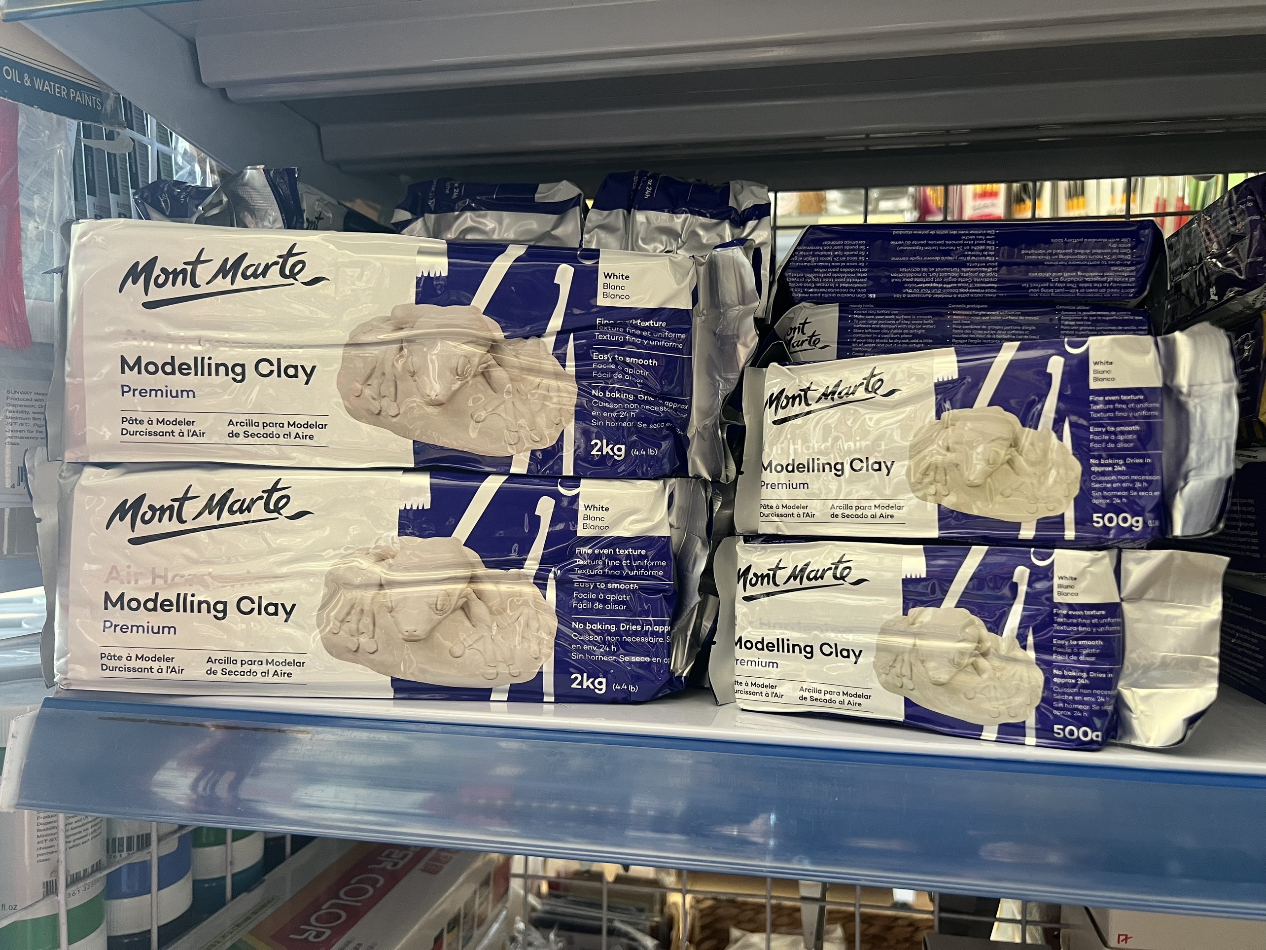 Đất sét tự khô Mont Marte White/Terra 500g/2kg