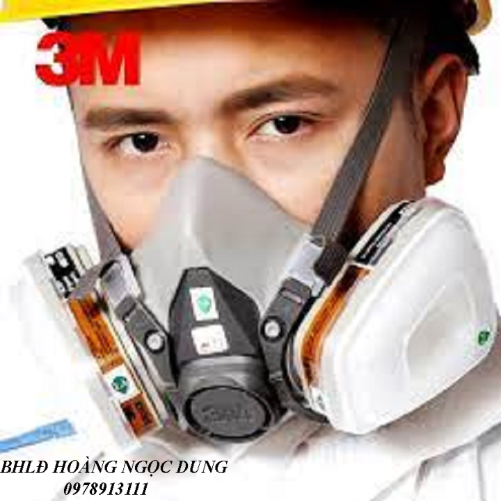 Mặt nạ phòng độc 3M6200 ,mặt nạ chống độc, mặt nạ phun sơn PU , mặt nạ phun thuốc sâu , khẩu trang phòng độc, khói bụi