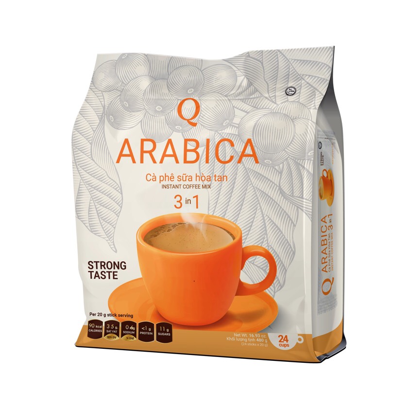 Cà Phê sữa Hòa Tan 3in1 Arabica Express Trần Quang - Bịch 24 gói_An Nhiên