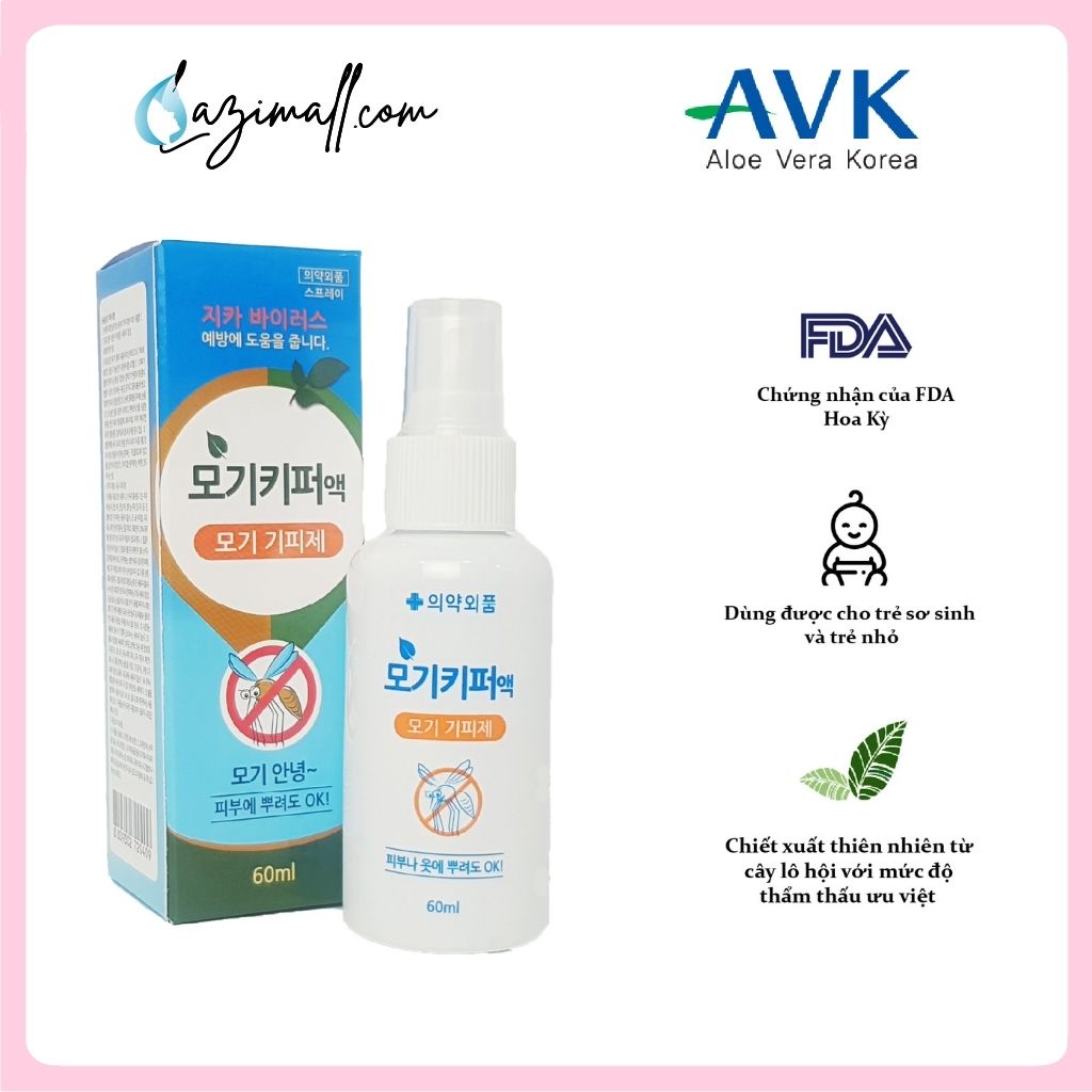 Xịt chống muỗi và côn trùng đốt AVK Amuldy S -  60ml – An toàn cho bé với chiết 100% từ thiên nhiên