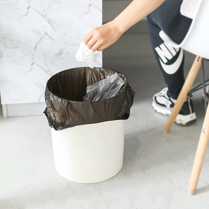Combo 3 cuộn túi rác size trung tự phân hủy màu đen 55x65cm