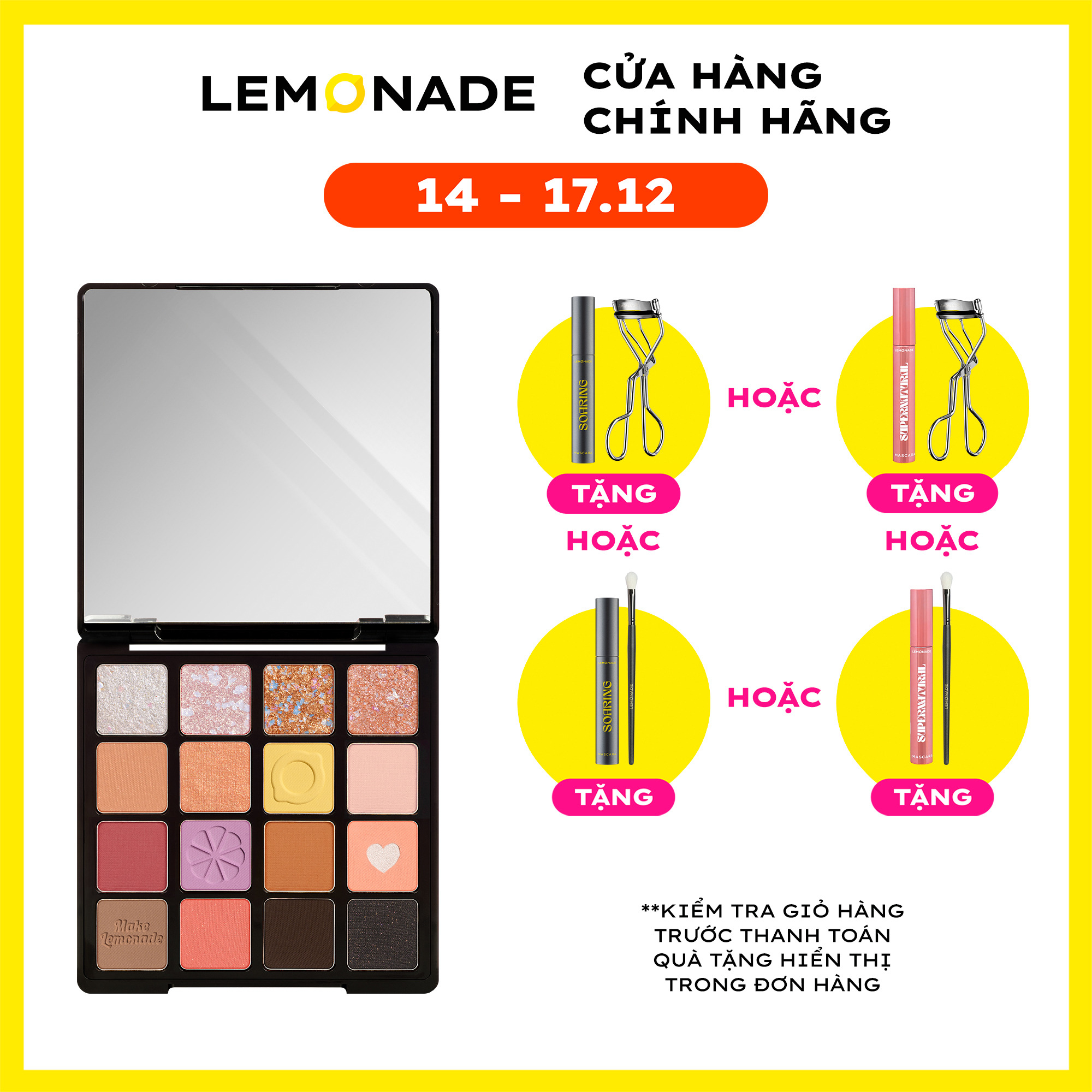 [FLASHSALE] Bảng phấn mắt Lemonade Aesthetic Eyeshadow Palette Version 2 20.8g