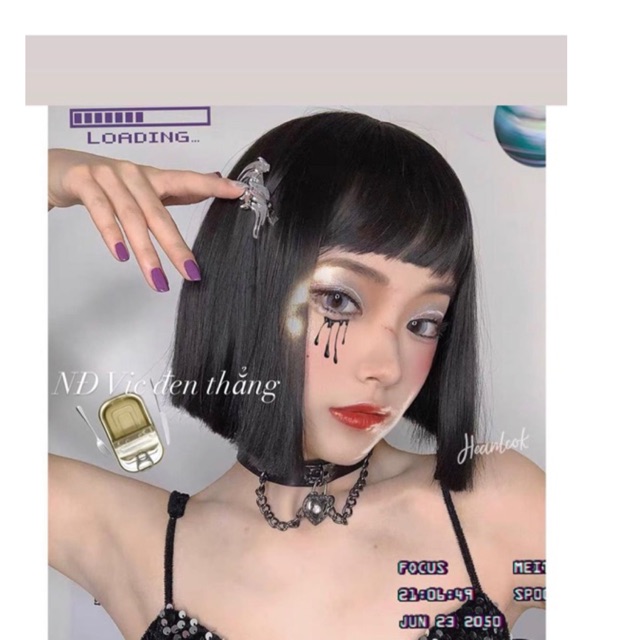 Tóc giả ngắn thẳng đơ 🥰freeship😀 mã c113