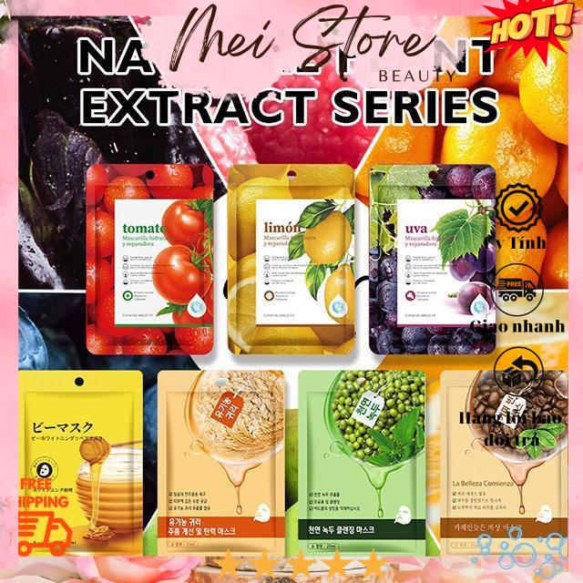 Combo 50 gói mix ngẫu nhiên mặt nạ giấy huda dưỡng da mụn cấp ẩm thải độc dưỡng trắng