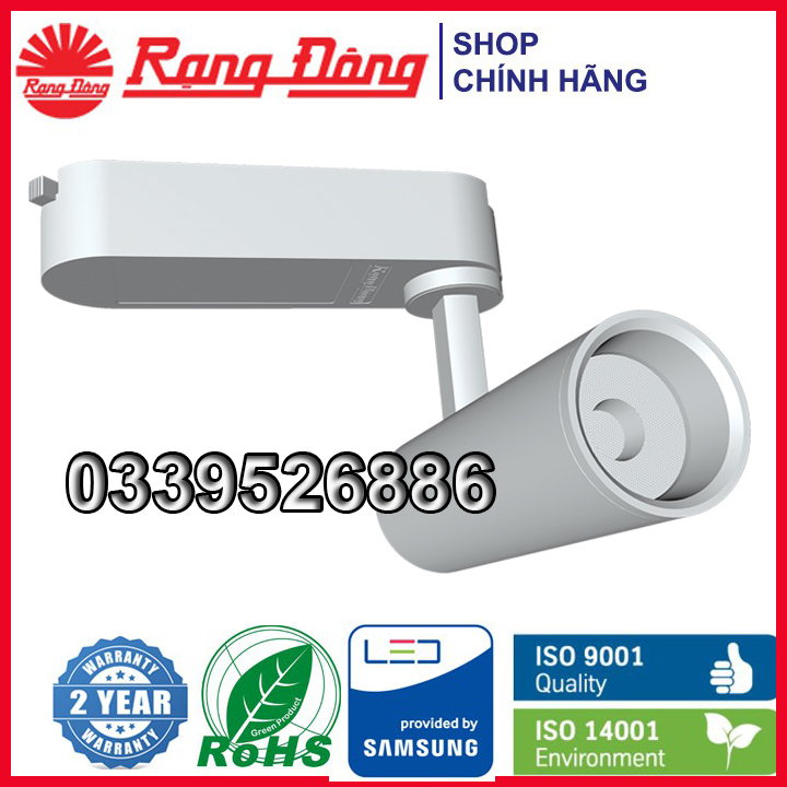 Đèn led tracklight rọi ray trl05 rạng đông 10w 15w 20w 30w 4000k 5000k vỏ đen, trắng