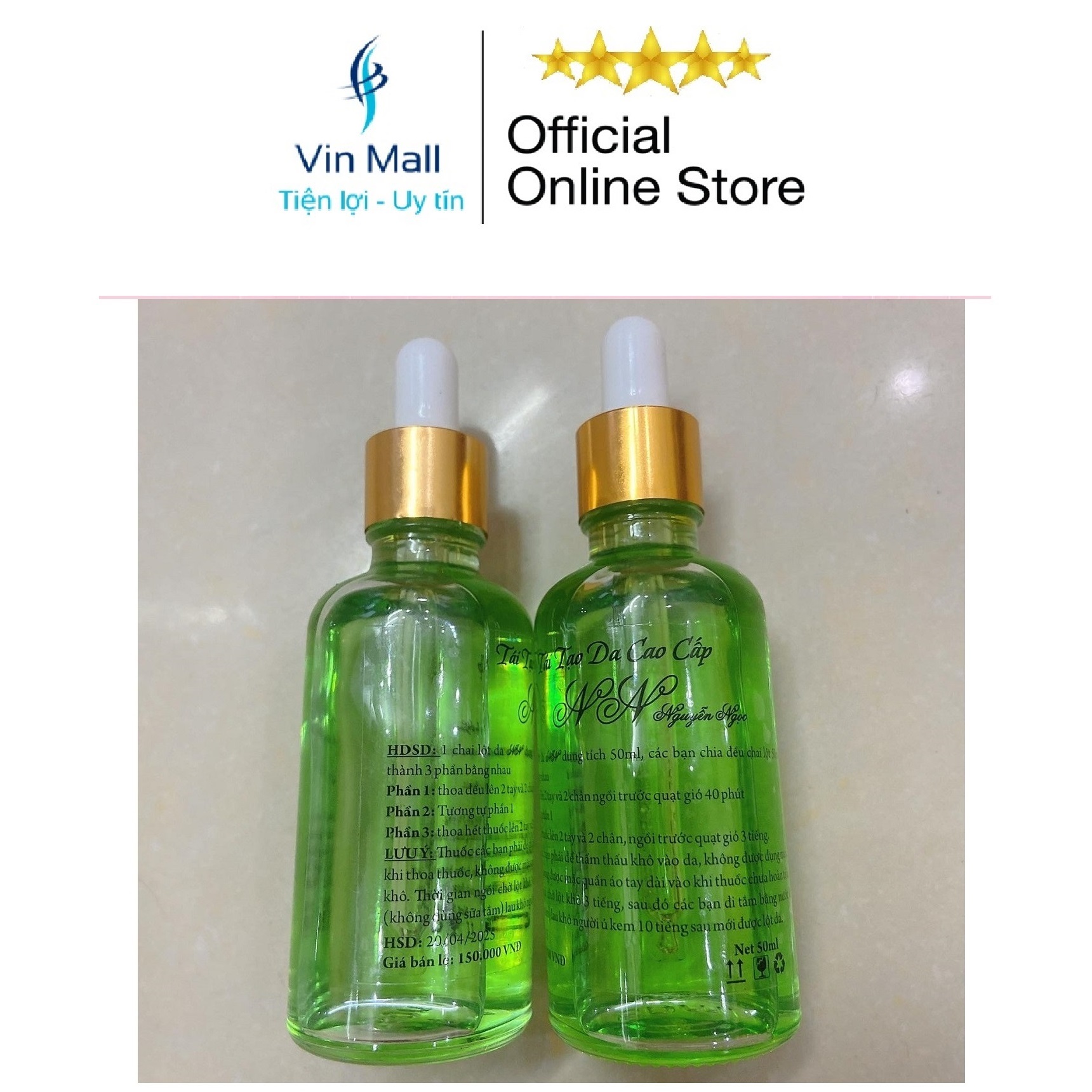 [Hương Bạc Hà] Bộ 2 Lọ Thay Da Sinh Học - Nước Collagen 3D NN 50ml