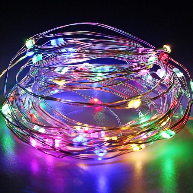 (Chọn Màu-Kèm Pin) Đèn Led Đom Đóm Xài Pin 5 Mét 50 Bóng Fairylight Trang Trí Quán Cà Phê, Nhà Cửa, Tiệc, Noel, Tết