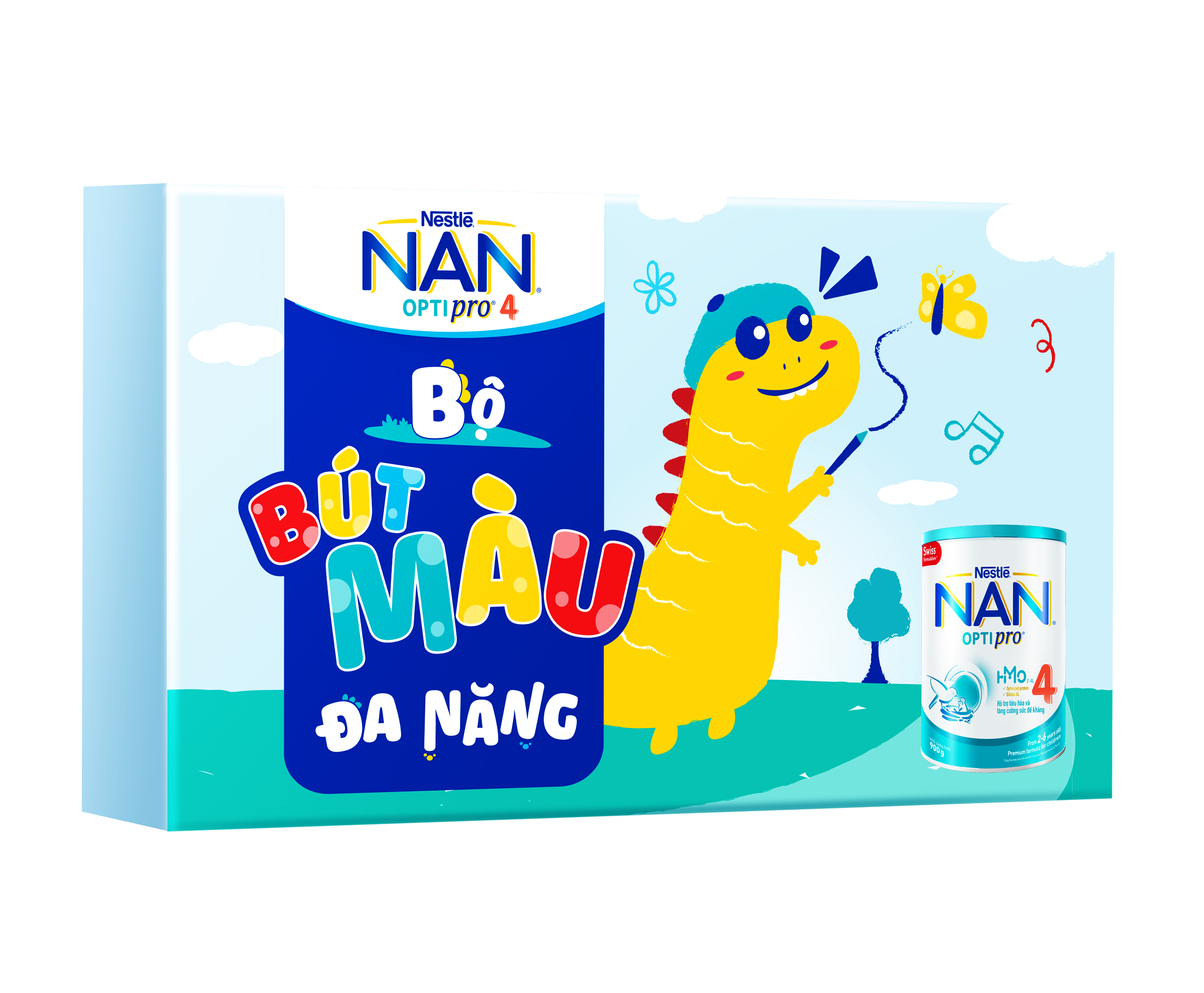 Bộ bút màu đa năng hộp nhựa