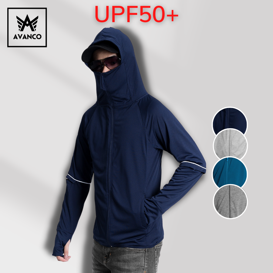 Áo khoác chống nắng nam mới cải tiến tay layer thông hơi cao cấp, chất dày dặn mặc siêu thoáng mát AVANCO