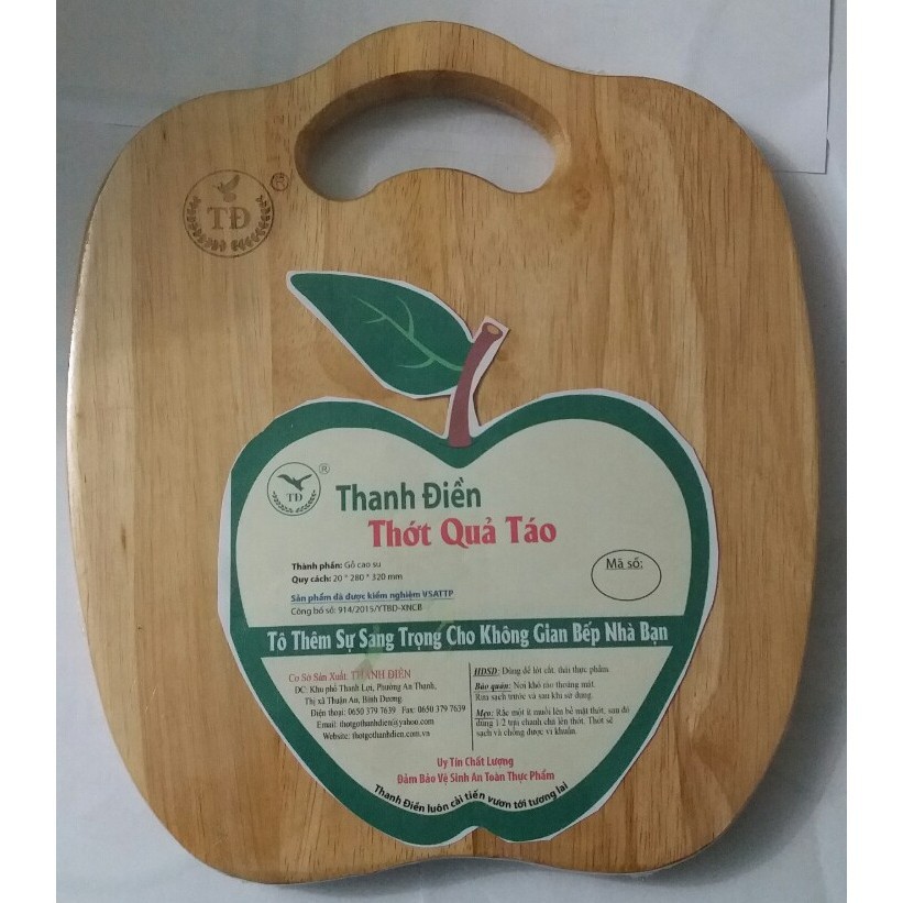 Thớt gỗ thanh điền hình quả táo