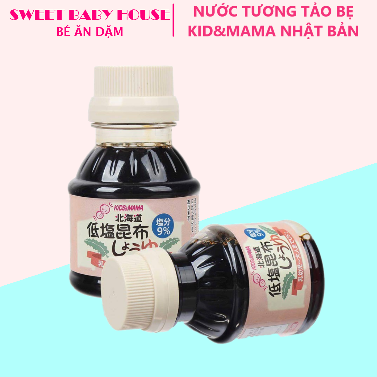 Nước tương tảo bẹ cho bé KIDS & MAMA Nhật Bản - Gia vị ăn dặm cho bé 12 tháng . Date 7/2025