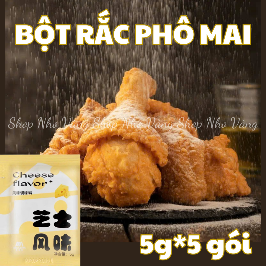 Bột rắc phô mai 5g*5 gói bột rắc đồ chiên nướng bột nêm khoai tây