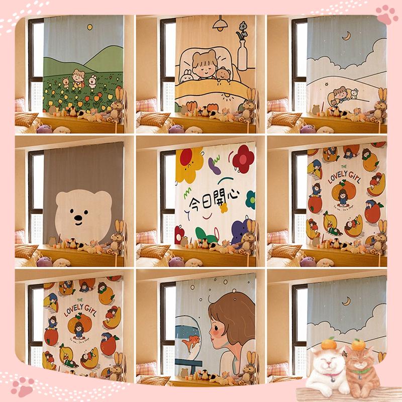 Rèm Cửa Sổ ❤️FREESHIP❤️ dán tường In Họa Tiết Hoạt Hình Dễ Thương nhiều kích thước Minashop