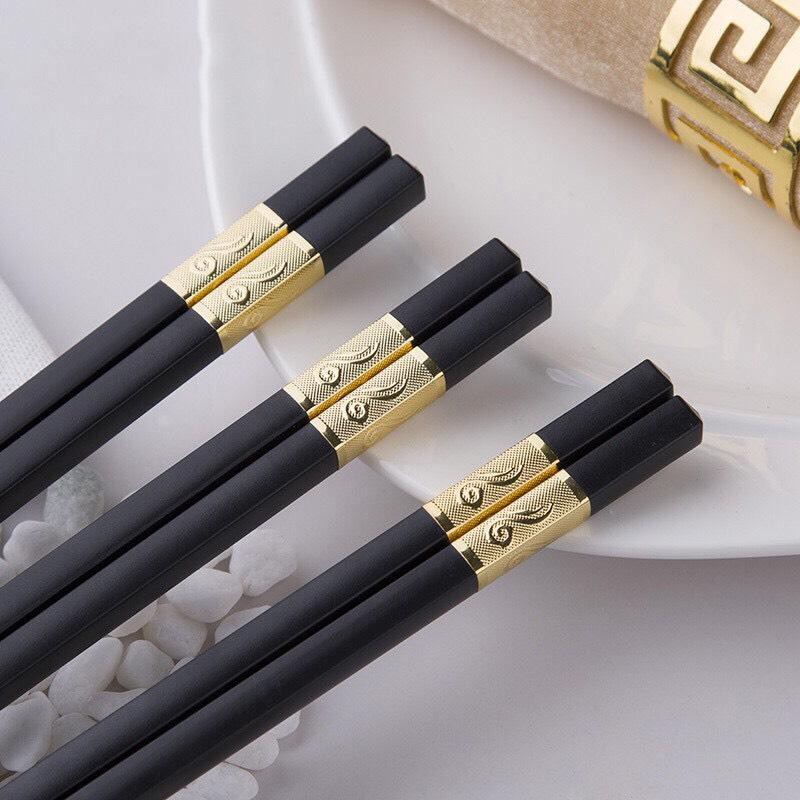 Bộ 10 đôi đũa vàng Hàn Quốc, Bộ Đũa  mạ  vàng hàn quốc