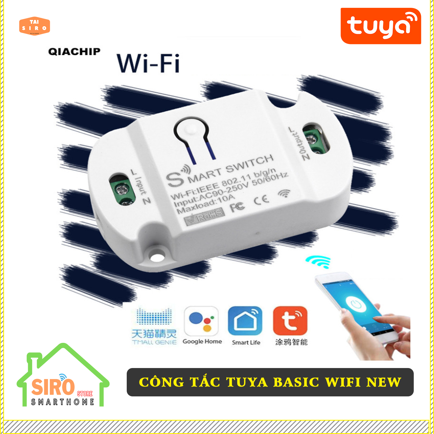 Công tắc thông minh tuya basic wifi