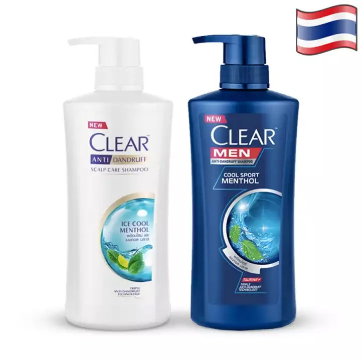 Combo 2 chai dầu gội clear thái lan - clear bạc hà thái lan - clear men thái lan - clear hoa anh đào thái lan