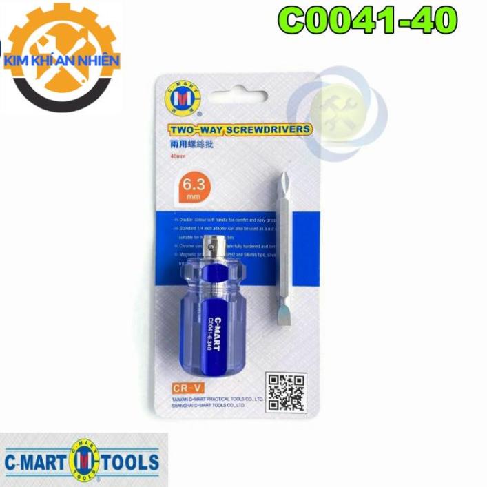 Tua vít lùn 2 đầu dẹp + bake c-mart c0041-40