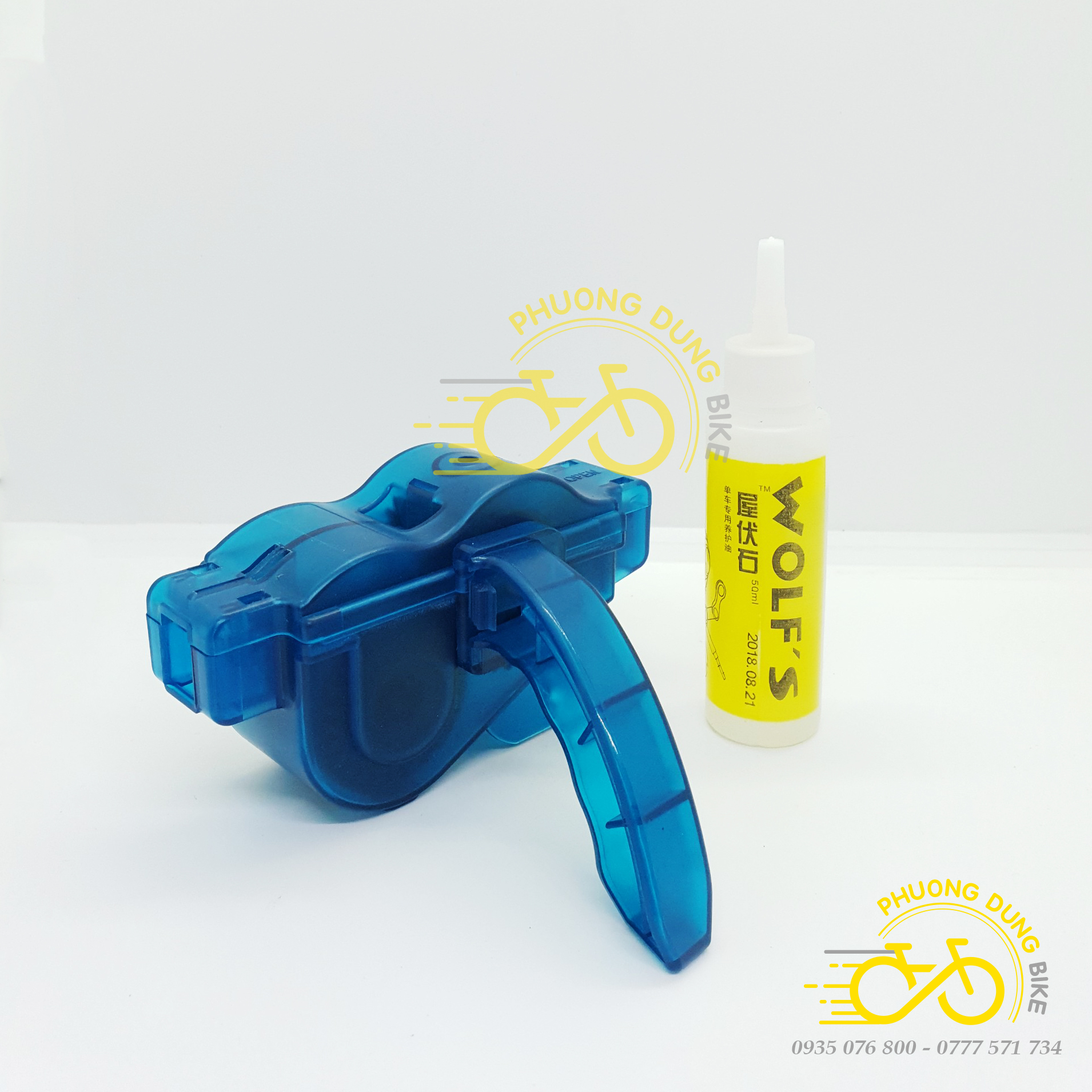 Combo dầu tra xích Wolf's và dụng cụ vệ sinh xích xe đạp