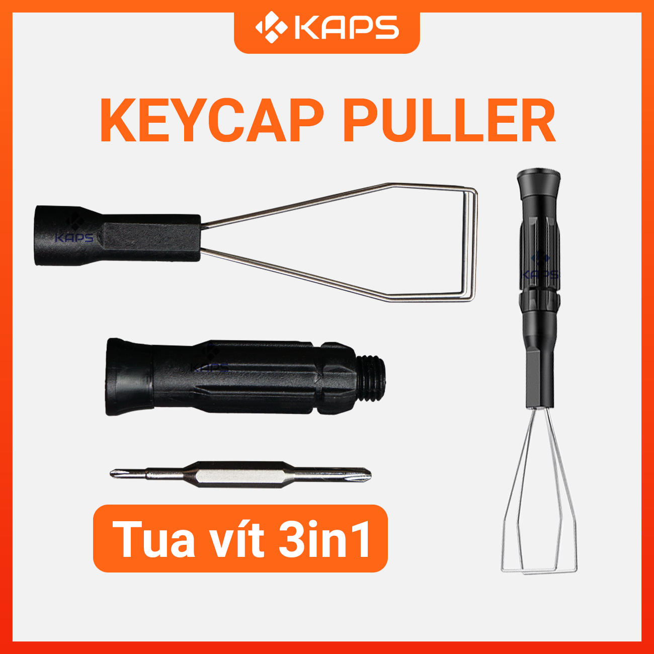 Keypuller 3in1 | Dụng cụ hổ keycap bàn phím cơ | Đầu nhổ bằng thép | Gắp keycap, tháo keycap