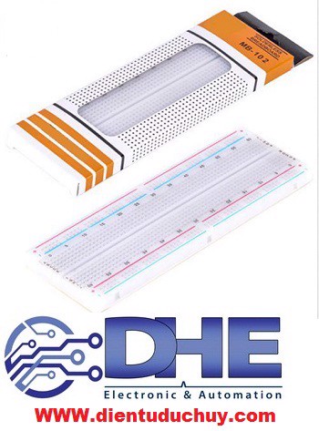Breadboard mb-102, 830 lỗ - 165 x 55 x 10mm