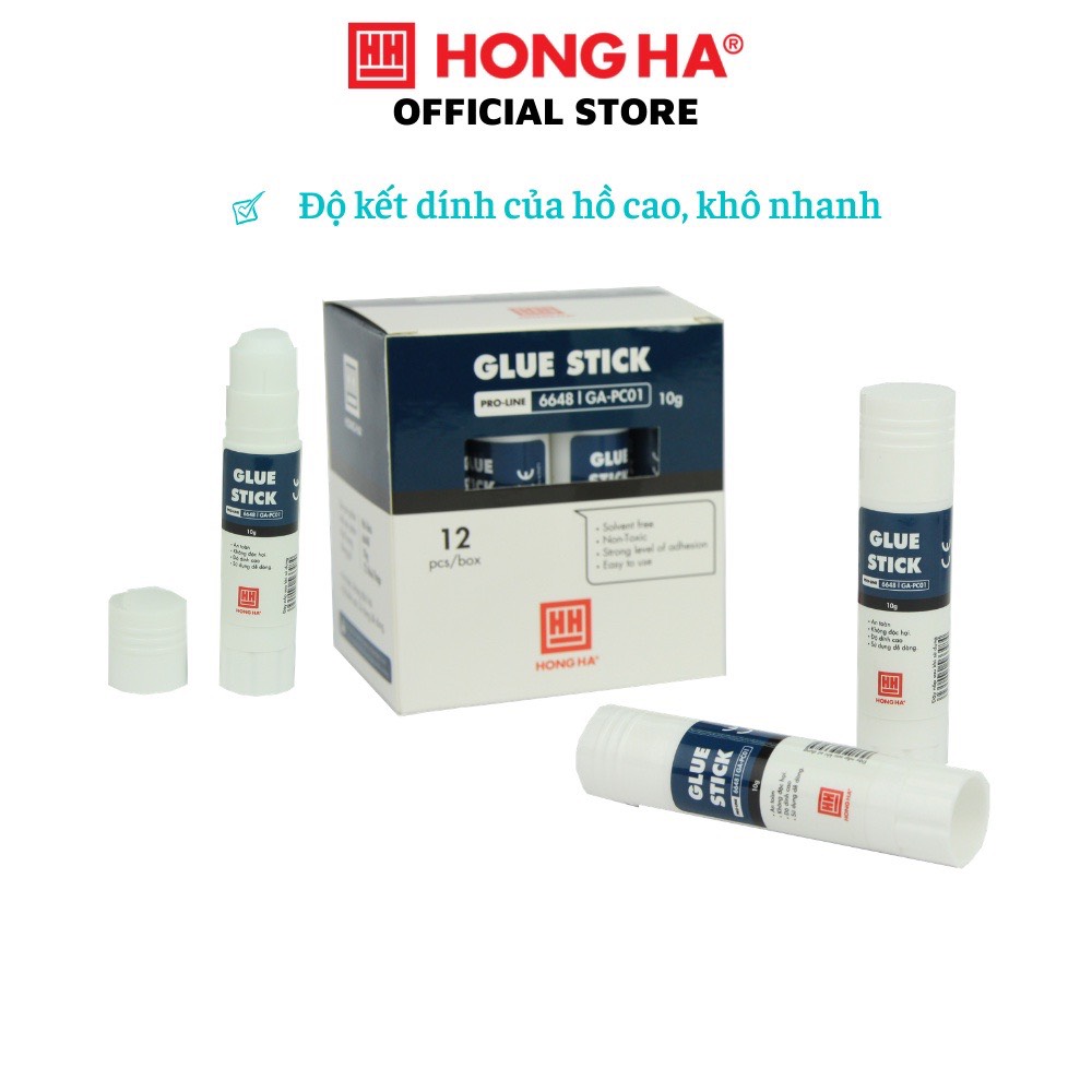Combo 3 chai hồ khô dán giấy glue stick văn phòng hồng hà - 6648